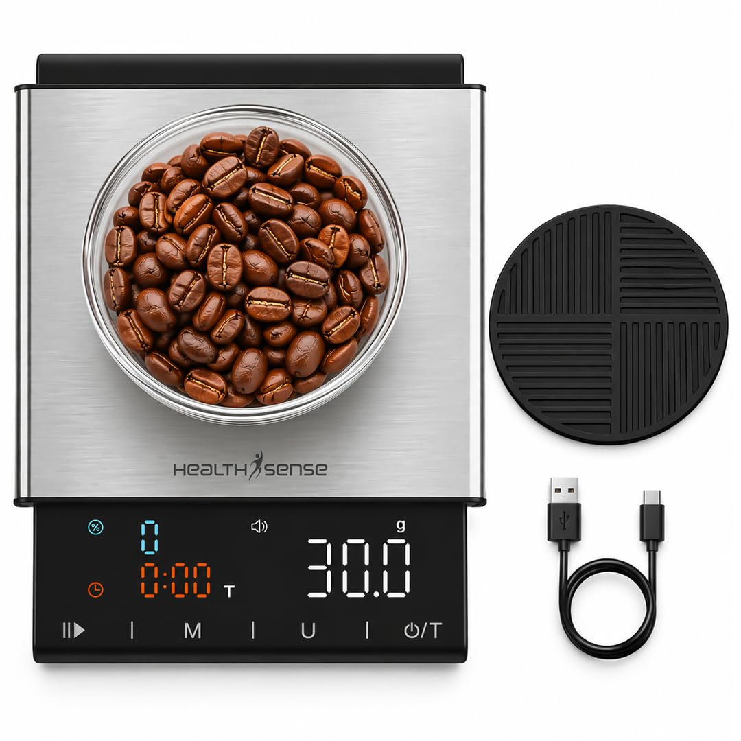 HealthSense Coffee Scale with Timer